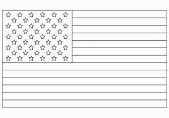 American Flag Coloring Page for the Love of the Country