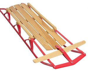 Best Choice Products 53in Kids Wooden Snow Sled