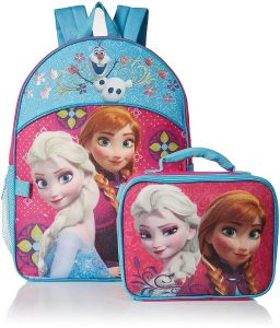 Disney-Girls-Frozen-Elsa-and-Anna-Backpack-with-Detachable-Lunch-Bag-Hot-PinkBlue