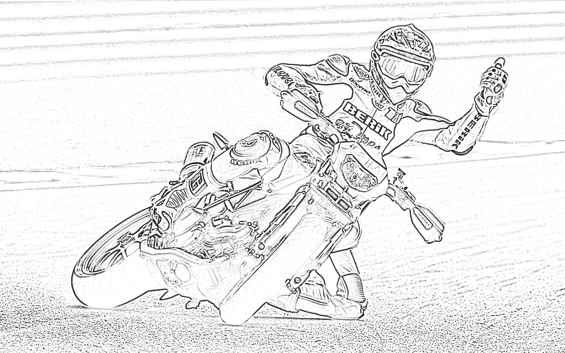 Motorcycle Racer Coloring Page