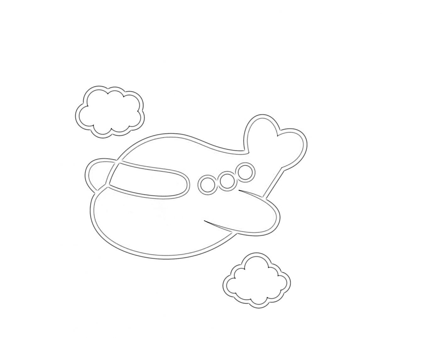 cute airplane coloring pages