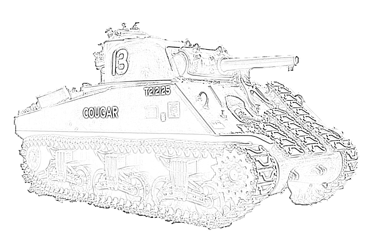 Army tanks coloring page