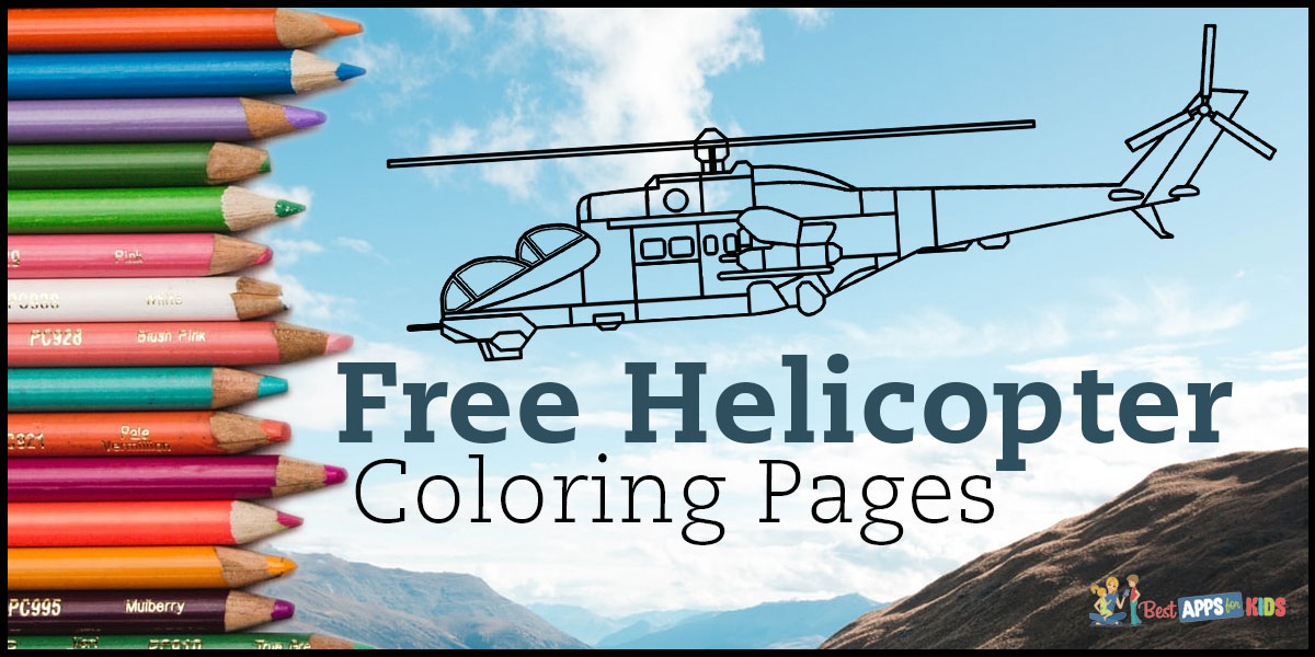 cute helicopter coloring pages