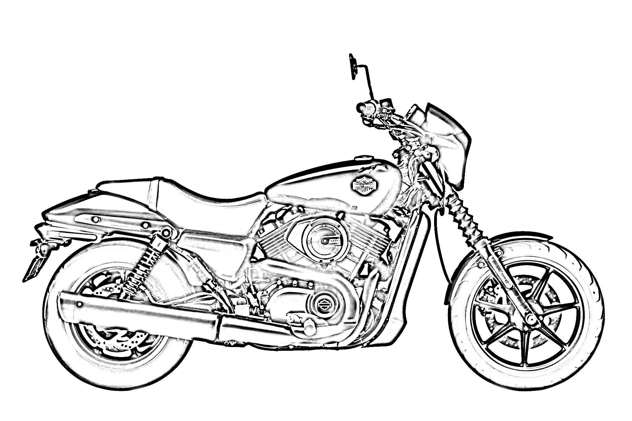 Harley Davidson 500 coloring page