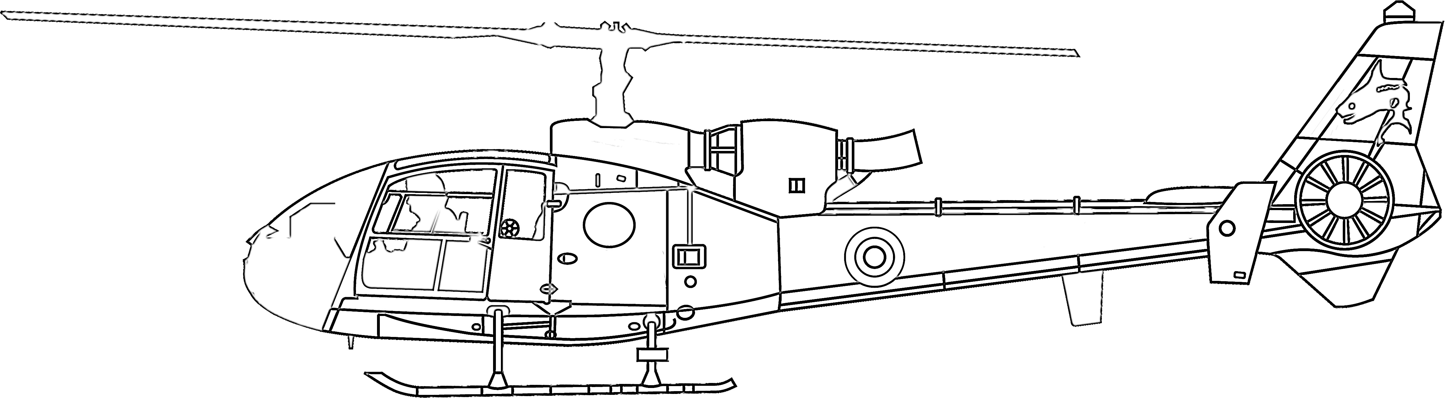 Rescue helicopter coloring page