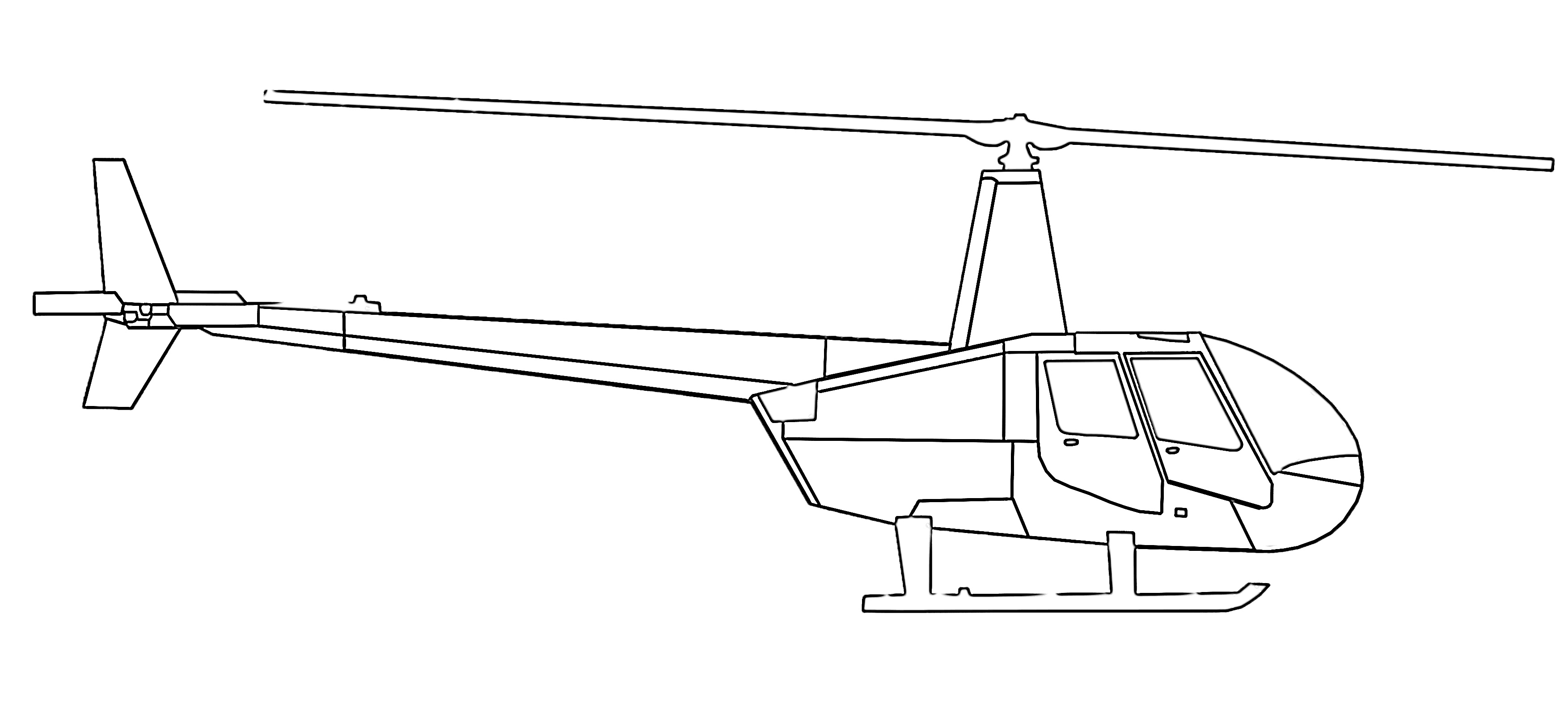 Helicopter landing coloring page