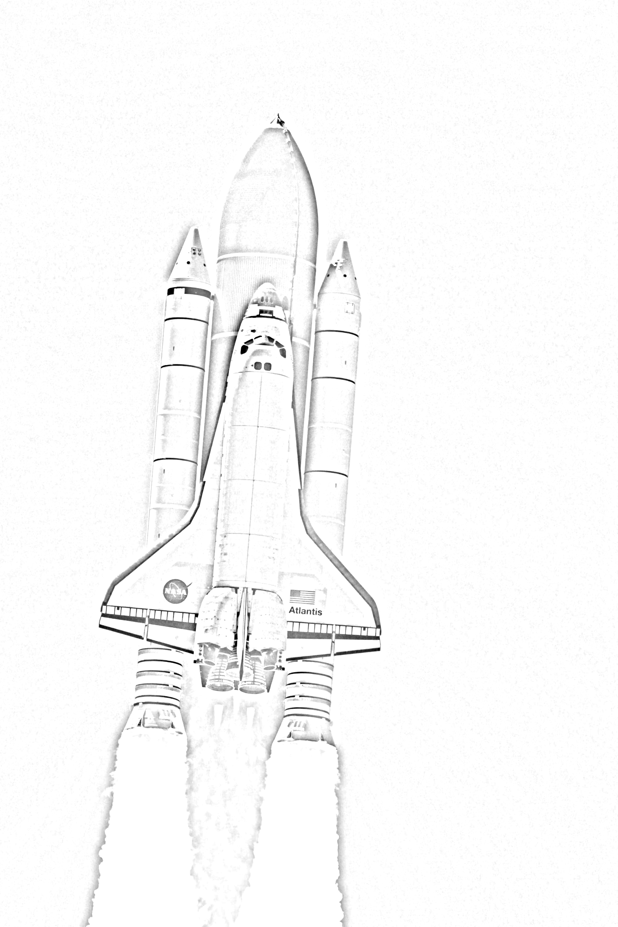 Rocket ship lift off coloring page