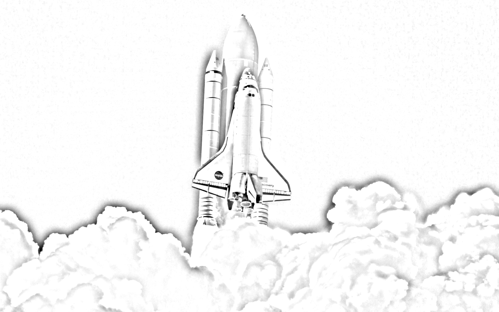 Rocket ship launched coloring page