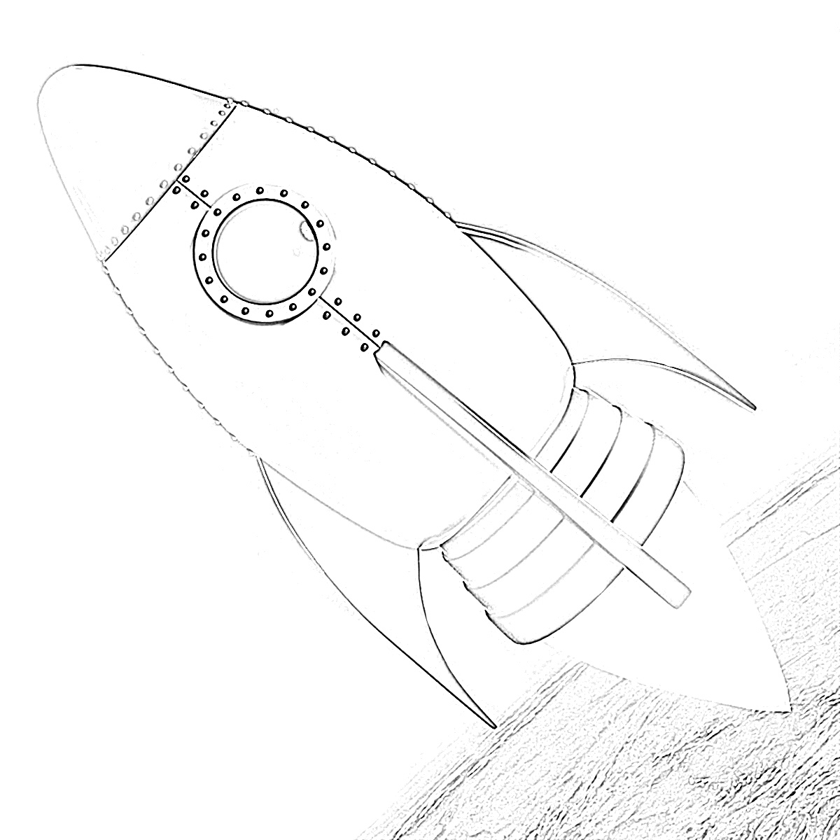 Printable Rocket Ship