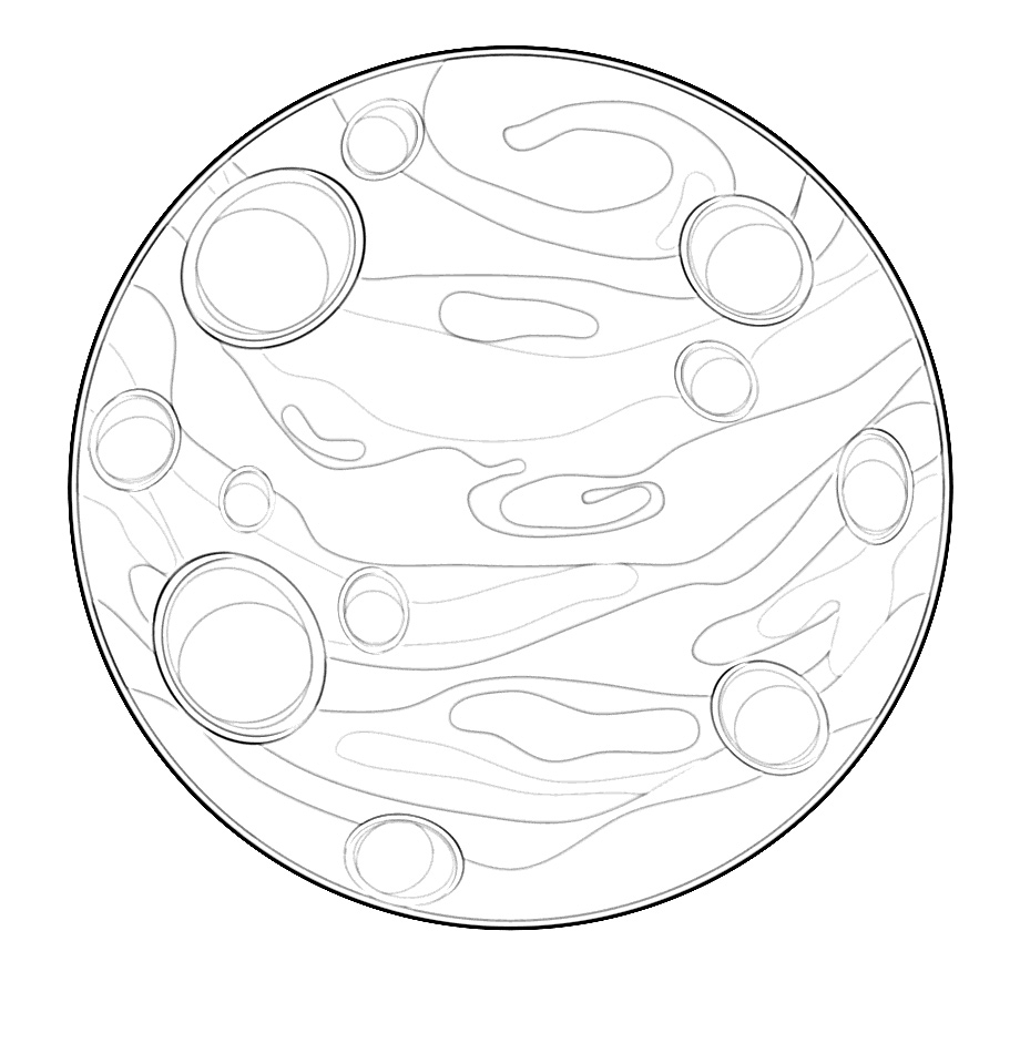 Solar system Mars coloring page