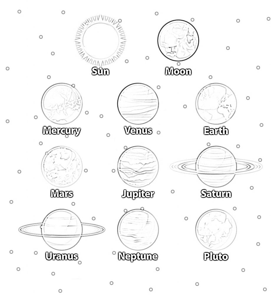 solar system coloring pages printable