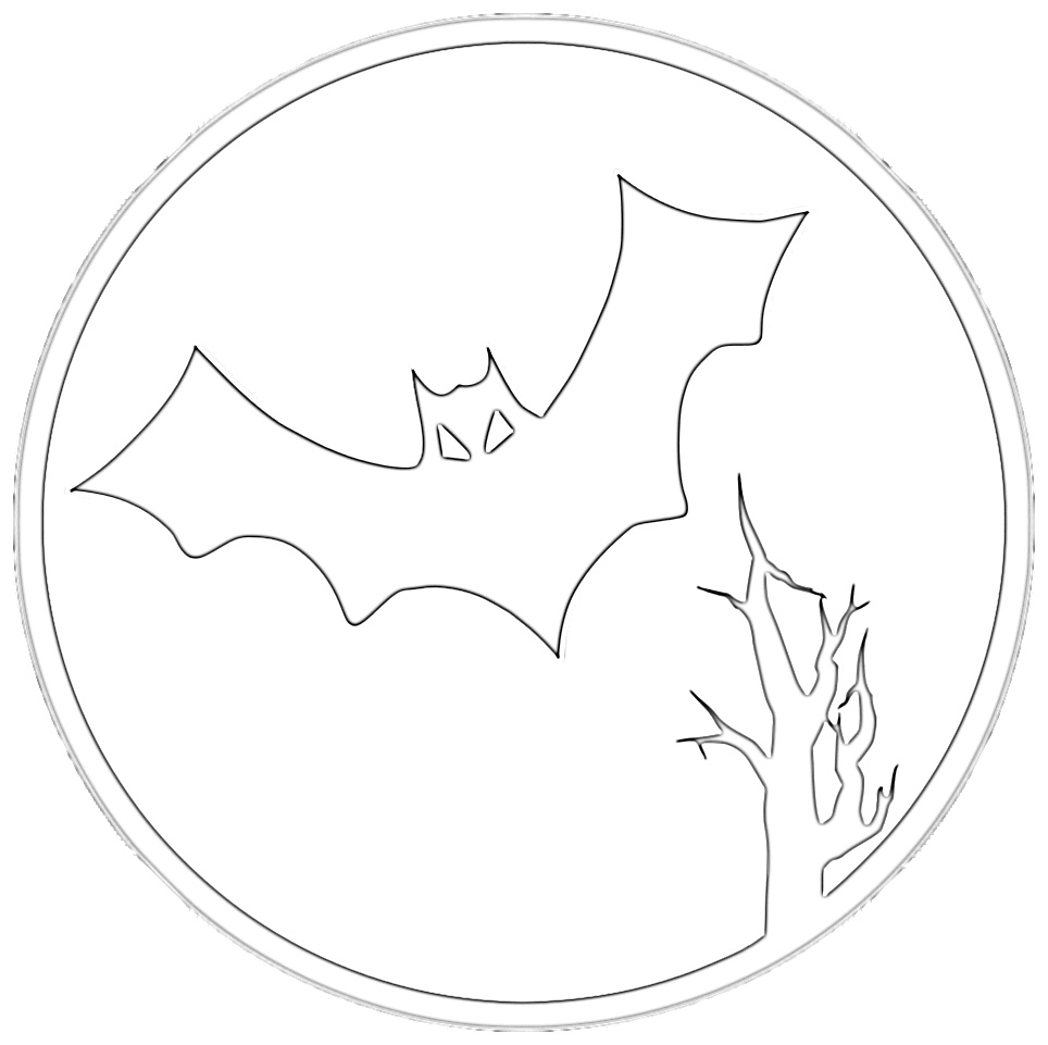 Spooky Halloween Bat Coloring Page