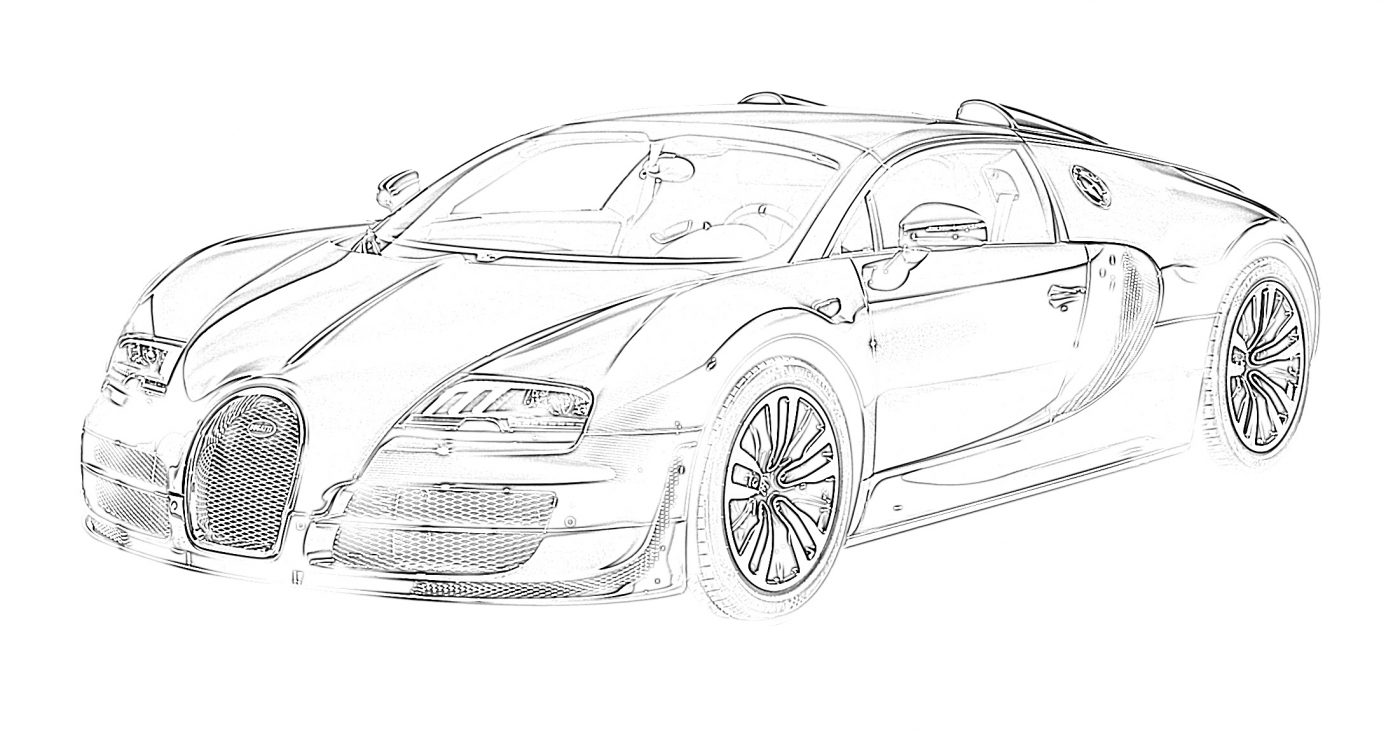 Sports Car Printable Coloring Pages - Printable Blank World