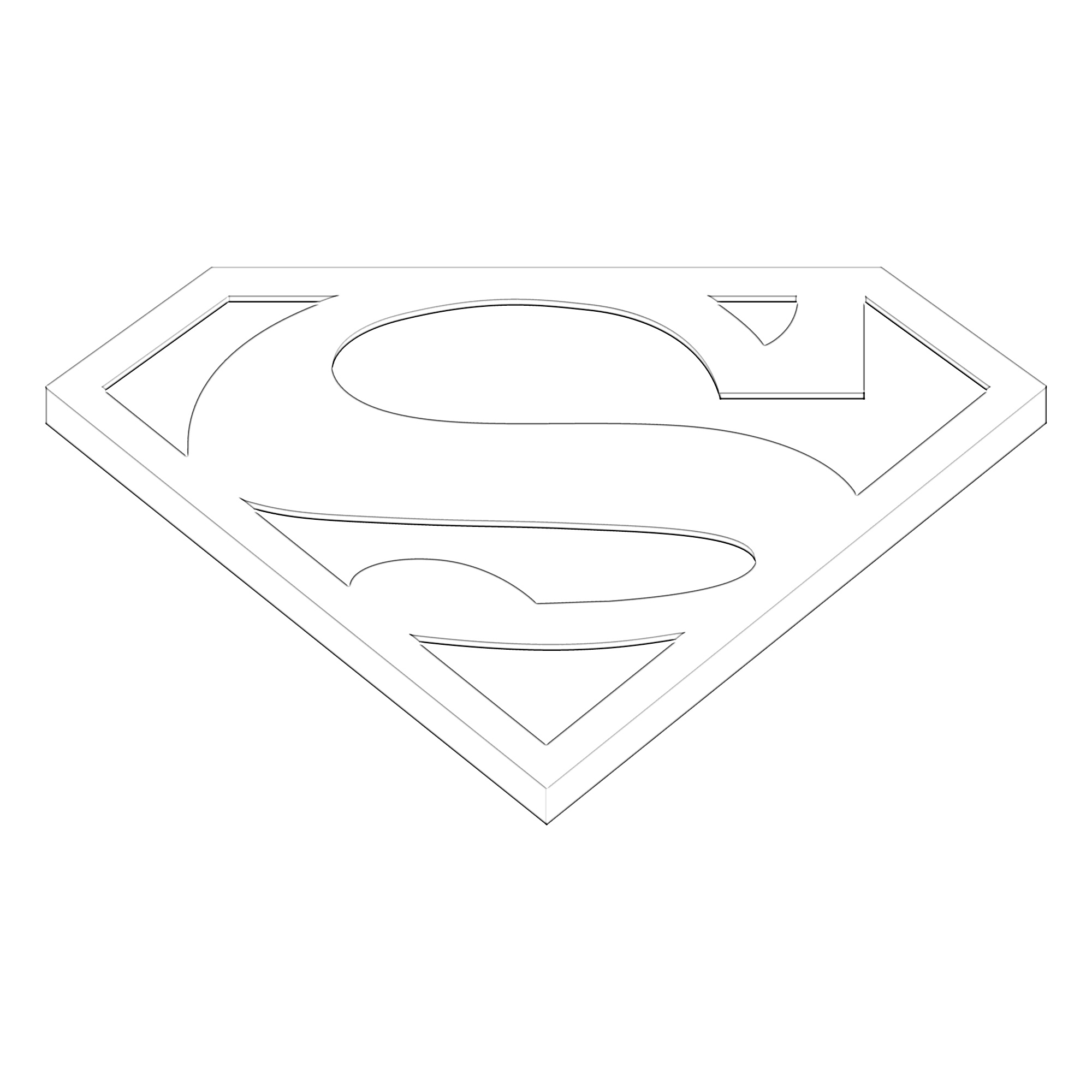 Superman symbol coloring page