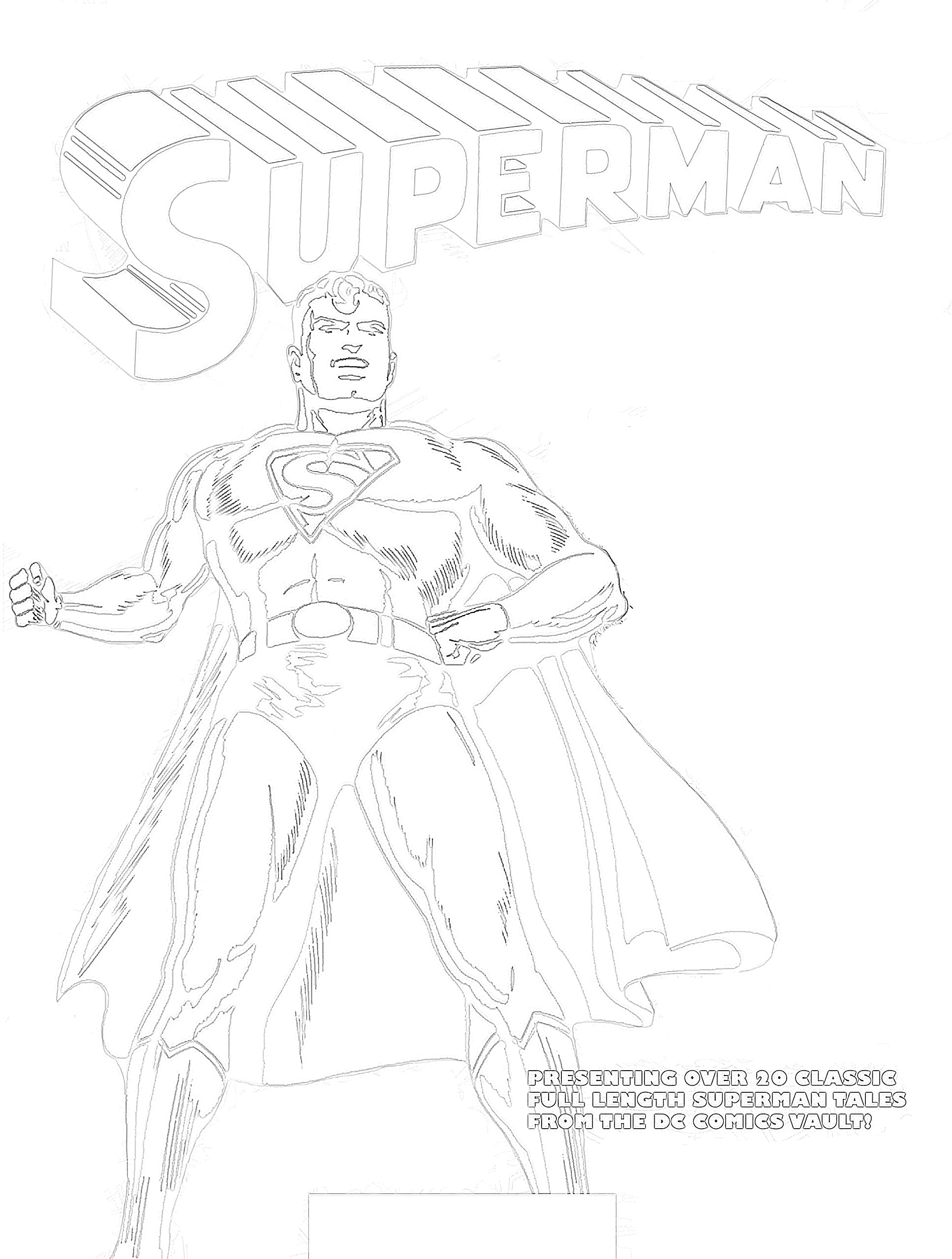 Superman comic book coloring page