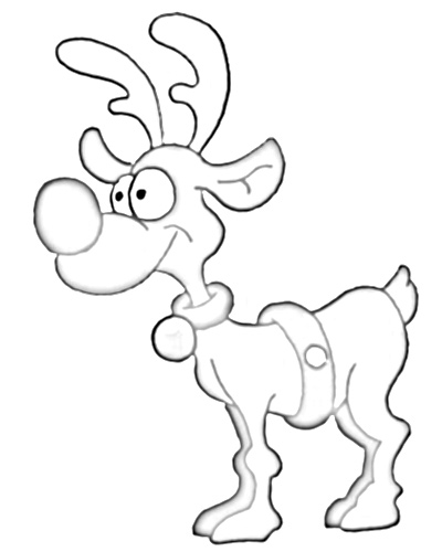 Tis' the Season Reindeer Coloring Page