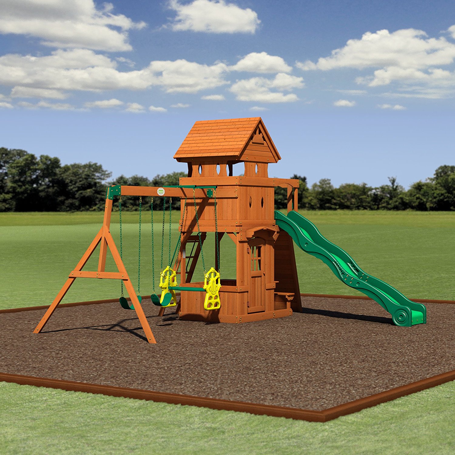 Backyard-Discovery-Monterey-All-Cedar-Wood-Playset-Swing-Set ... - BackyarD Discovery Monterey All CeDar WooD Playset Swing Set