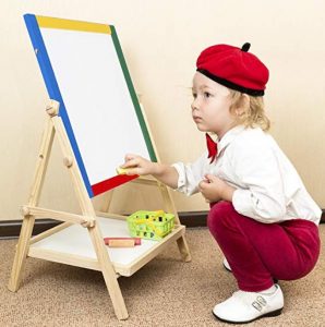 Wooden Easel Art Station Double Sided Folding