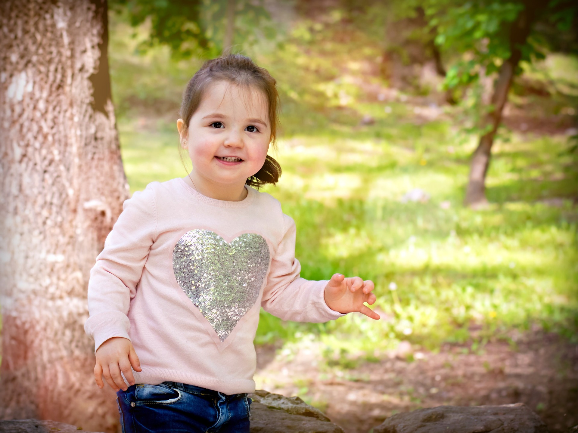 Young girl outside