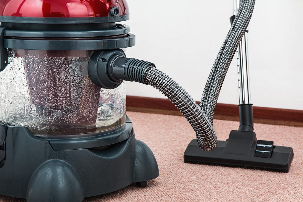 Vacuum cleaner on carpet